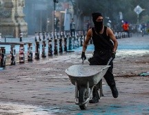 Confirman robo de materiales de obra en Plaza Liberación tras disturbios