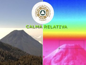 La UEPC cataloga el estado del Volcán de Fuego de Colima como en calma relativa. ESPECIAL / FACEBOOK Protección Civil Colima