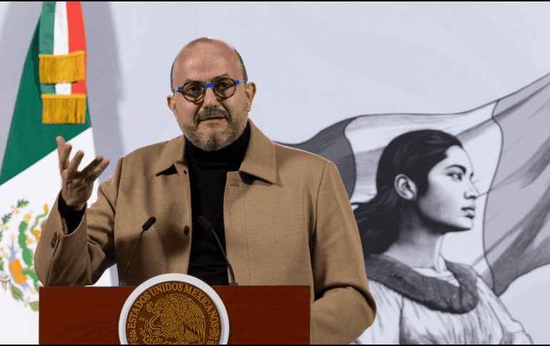 Durante la presentación, Ricardo Villanueva explicó que Saberes MX representa un nuevo paradigma para el sistema educativo. ESPECIAL / PRESIDENCIA DE MÉXICO