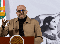 Durante la presentación, Ricardo Villanueva explicó que Saberes MX representa un nuevo paradigma para el sistema educativo. ESPECIAL / PRESIDENCIA DE MÉXICO