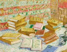 Se aprecia la obra 'Piles de romans parisiens et roses dans un verre' (Pila de novelas parisinas y urosas en un vaso) del pintor impresionista holandes Vincent Van Gogh. EFE/ Sotheby's