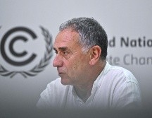 El presidente de Ecoembes, Josep Puxeu, habla durante una entrevista este viernes, en el Centro de Convenciones Hangar en Belém (Brasil). EFE/ A. Borges