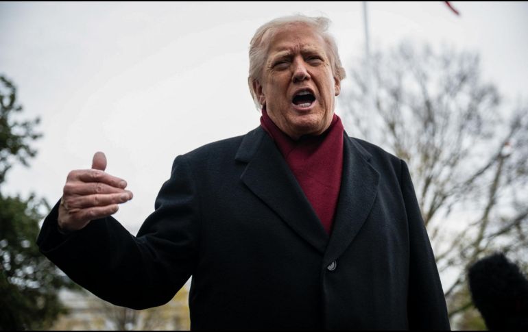 Esto dijo Trump cuando se enteró del arresto de Jair Bolsonaro.  EFE / EPA / GRAEME SLOAN / POOL