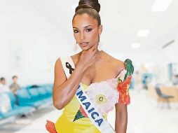 Gabrielle Henry. La modelo que representó a Jamaica sufrió un fuerte accidente horas antes de la final. ESPECIAL