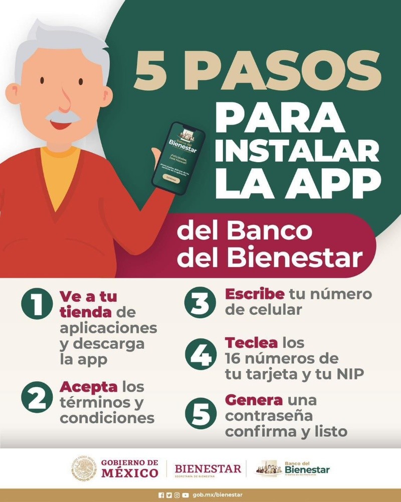 Las nuevas funciones digitales buscan fortalecer la inclusión financiera y facilitar el manejo del dinero desde cualquier dispositivo móvil. FACEBOOK/Banco del Bienestar 