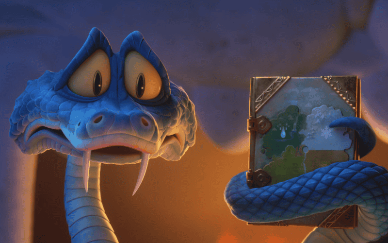Gary De'Snake, con la voz de Ke Huy Quan, en una escena de 'Zootopia 2'. Disney/AP