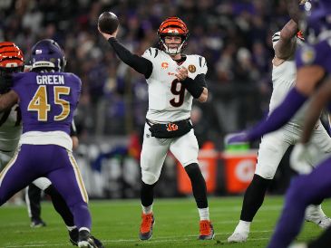 Burrow apareció por primera vez desde la semana 2 y le dio a los Bengals un triunfo valioso. AP/S. Scarbrough
