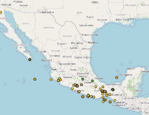 Monitoreo EN VIVO de los temblores en México este 28 de noviembre de 2025. ESPECIAL / SSN