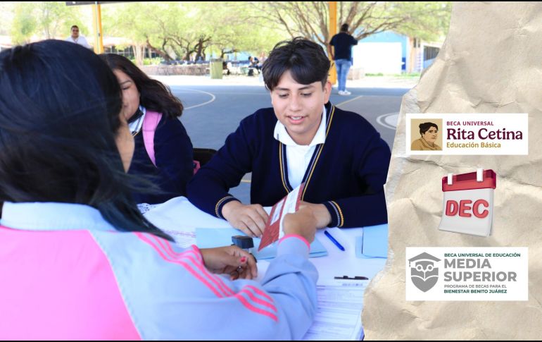 El pago de fin de año para los beneficiarios de la Beca Rita Cetina y de la Beca Benito Juárez es uno de los más esperados por miles de familias en México. ESPECIAL / Programas para el Bienestar y CANVA