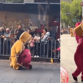 Botarga de galleta de jengibre se desvanece en desfile navideño (VIDEOS)