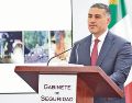 El secretario de la SSPC, Omar García Harfuch, informa sobre el aseguramiento. EFE