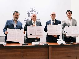 PLAi, el Fideicomiso Ciudad Creativa Digital (FCCD) y el Instituto COINCyDES A.C. formalizaron la colaboración mediante la firma de un memorándum de entendimiento. CORTESÍA.