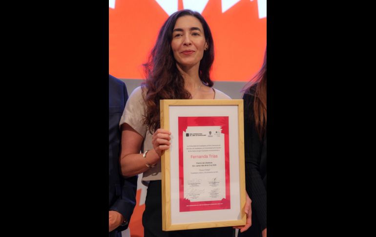 En un discurso amplio, Trías agradeció a colegas, agentes, editores y a su familia por acompañarla durante el proceso creativo y editorial del libro. EL INFORMADOR / A. Navarro