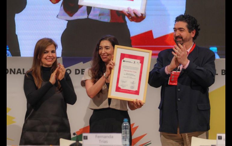 En un discurso amplio, Trías agradeció a colegas, agentes, editores y a su familia por acompañarla durante el proceso creativo y editorial del libro. EL INFORMADOR / A. Navarro