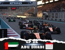 La carrera, que contará con 58 vueltas al Circuito de Yas Marina, se disputará el domingo 7 de diciembre. ESPECIAL / AFP y CANVA