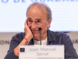 Serrat estuvo presente en la FIL Guadalajara como parte del encuentro “Mil Jóvenes con…”. EL INFORMADOR/ A. NAVARRO.