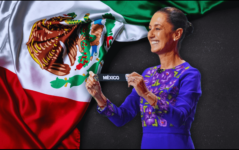 Cuando reveló el nombre de México para colocarlo en el Grupo A del Sorteo, Claudia Sheinbaum gritó 