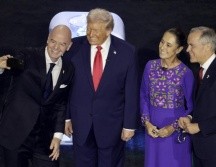 Donald Trump ofreció unas palabras al medio de comunicación TV Azteca antes del sorteo del Mundial 2026. EFE/S. Thew