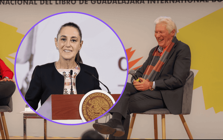 Richard Gere le reconoció a Sheinbaum su manera para lidiar con su homólogo Donald Trump. EL INFORMADOR / EFE / ARCHIVO