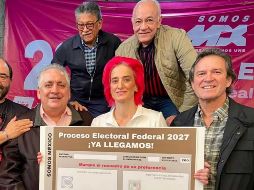 La Coordinación Nacional junto con la militancia de Somos MX, y las y los jóvenes de Somos Impacto se concentraron en el jardín 