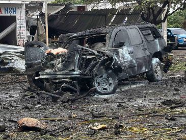 El coche bomba detonó al mediodía del sábado, provocando la muerte de seis personas. SUN