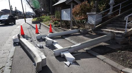 Este martes se continúan evaluando el alcance de los daños del terremoto. EFE/EPA/Jiji Press Japan