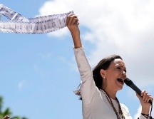 Machado se ha ocultado y no ha sido vista en público desde el 9 de enero, cuando fue brevemente detenida tras unirse a simpatizantes en una protesta en Caracas. AP/A. Cubillos