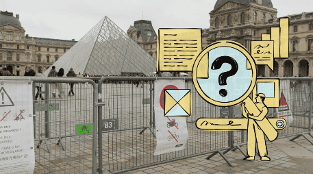 Autoridades señalaron que el robo ocurrió por ciertas fragilidades que afectan al Museo del Louvre desde hace años. EFE / E. Sapiña