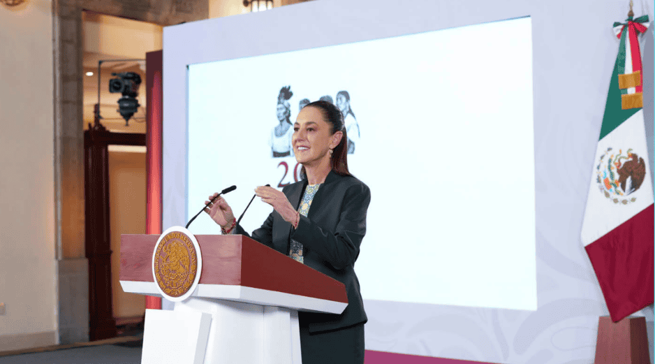 El diario estadounidense resaltó el estilo sofisticado de Sheinbaum al vestir. ESPECIAL/Presidencia de México