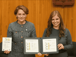 Karla Planter Pérez coincidió en que, con este acto, la historia de la UdeG se entrelaza con una de las expresiones más nobles de la comunicación humana. ESPECIAL / UdeG