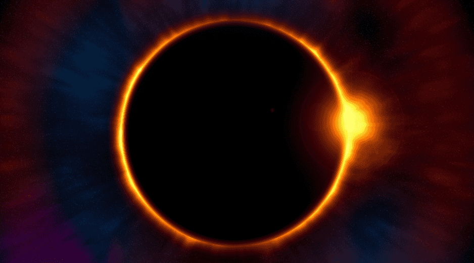 Los eclipses solares suceden cuando la luna pasa entre el sol y la tierra, bloqueando totalmente o parcialmente la luz del sol. CANVA
