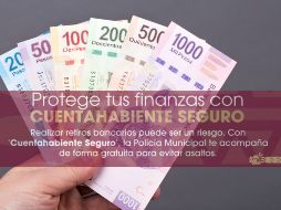 Por ello, reiteró la recomendación de evitar retiros innecesarios, utilizar cajeros automáticos en zonas seguras y solicitar el acompañamiento policial en caso de manejar efectivo durante estas fechas. CANVA