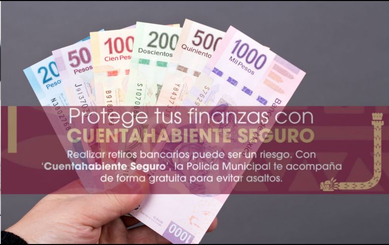 Por ello, reiteró la recomendación de evitar retiros innecesarios, utilizar cajeros automáticos en zonas seguras y solicitar el acompañamiento policial en caso de manejar efectivo durante estas fechas. CANVA