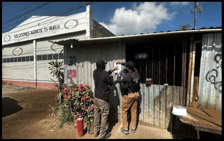 Elementos de la FGR y la Guardia Nacional llevaron a cabo un cateo en las dos fincas. ESPECIAL