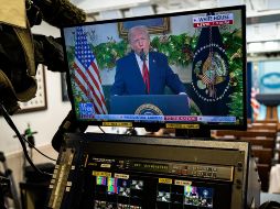 Trump aseguró que ha cerrado la frontera sur con México y que en siete meses no se registra el ingreso de ningún inmigrante ilegal. EFE/G. SLOAN