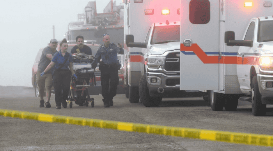 Galveston, una isla turística conocida por sus playas, se encontraba bajo condiciones de niebla durante la tarde del lunes. AP