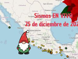 Sismos en México | EN VIVO | 25 de diciembre de 2025. ESPECIAL / SSN