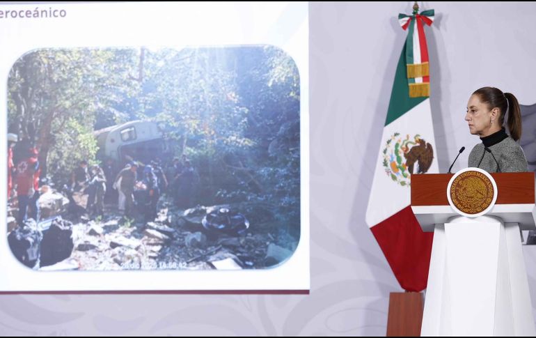 Sheinbaum viajará a Oaxaca para hablar con las familias de las personas fallecidas y heridas. SUN / D. SIMÓN