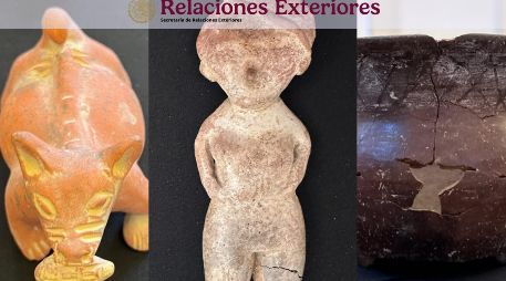 Las piezas recuperadas representan un testimonio invaluable de la riqueza de los pueblos originarios de México. ESPECIAL / FACEBOOK SRE