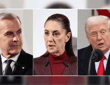 El primer ministro de Canadá, Mark Carney (i); la Presidenta de México, Claudia Sheinbaum (c); y el presidente de Estados Unidos, Donald Trump. EFE/J. Méndez/O. Guzmán