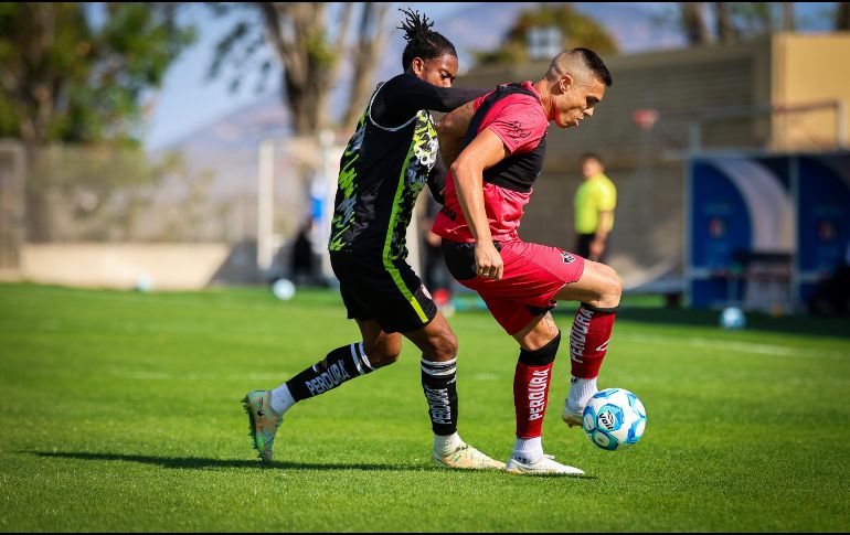 Atlas venció este martes 5-3 a los rayos del Necaxa en un duelo de preparación que se disputó a cuatro tiempos de 40 minutos en la Academia AGA. ESPECIAL / Atlas FC