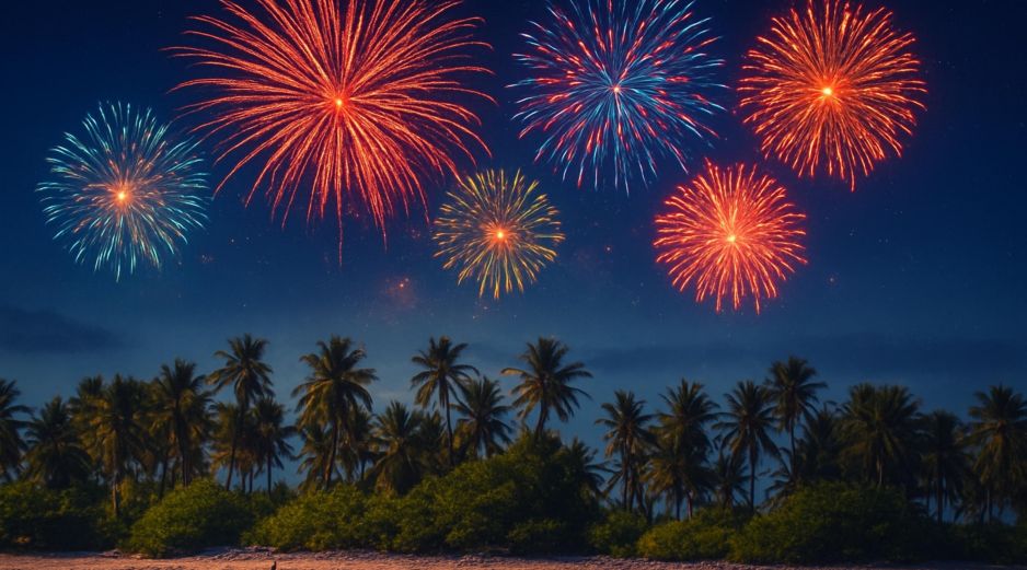 Cuando en la Ciudad de México y Guadalajara son las 04:00 de la mañana del 31 de diciembre, los habitantes de Kiribati ya están quemando fuegos artificiales y celebrando la llegada del 1 de enero. ESPECIAL / CANVA