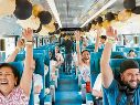 El trayecto se llenó de música, sonrisas y un ambiente de celebración con fotografías de sus pasajeros haciendo el tradicional brindis de Año Nuevo. ESPECIAL
