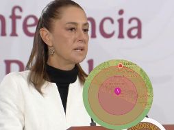Al volver a la transmisión minutos después, Sheinbaum informó sobre el sismo, del que hasta el momento no se registran daños. ESPECIAL