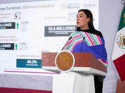 La secretaria de Turismo señaló que esto ha permitido alcanzar cifras históricas en número de visitantes y derrama económica. SUN / PRESIDENCIA