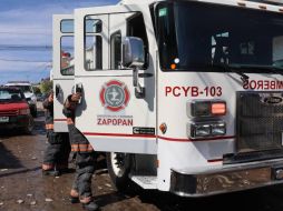 El incendio fue controlado sin mayores complicaciones. ESPECIAL / FACEBOOK Protección Civil y Bomberos de Zapopan