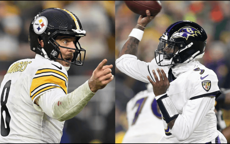 Baltimore Ravens y Pittsburgh Steelers, durante la temporada regular de la NFL. AFP