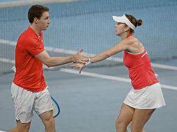 El cuadro helvético formado por Belinda Bencic y Jakub Paul tumbaron a sus oponentes italianos. AFP