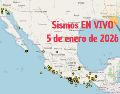 Sismos en México | EN VIVO | 5 de enero de 2026. ESPECIAL / SSN