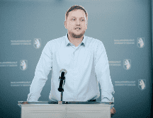 Jens-Frederik Nielsen, primer misitro de Groenlandia, habla sobre las tensiones del país con Estados Unidos. EFE / EPA / OSCAR SCOTT CARL DENMARK OUT